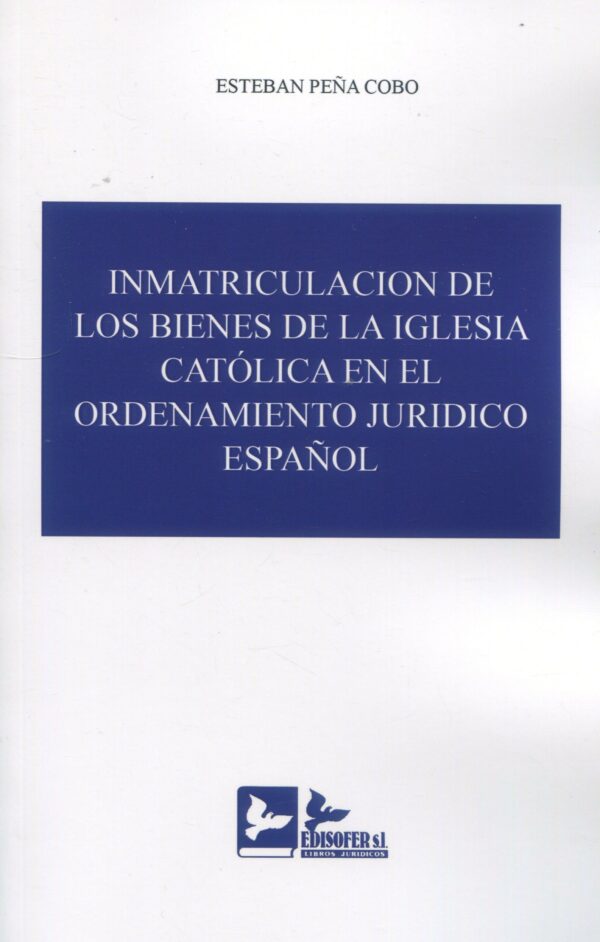 nmatriculación bienes Iglesia Católica / E. Peña/ 9788418493515