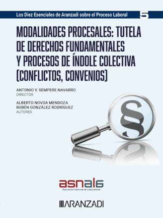 Modalidades procesales: tutela de derechos fundamentales y procesos de índole colectiva (Conflictos, convenios)