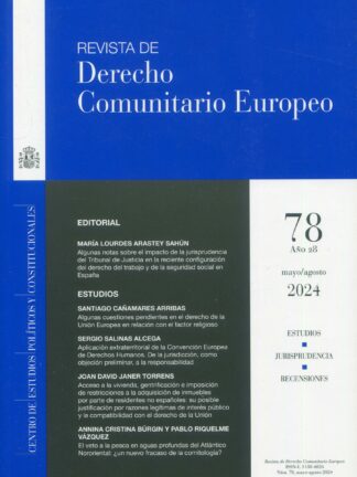 Revista de Derecho Comunitario Europeo 2025 Nº 80, 81 y 82. Periodicidad Cuatrimestral