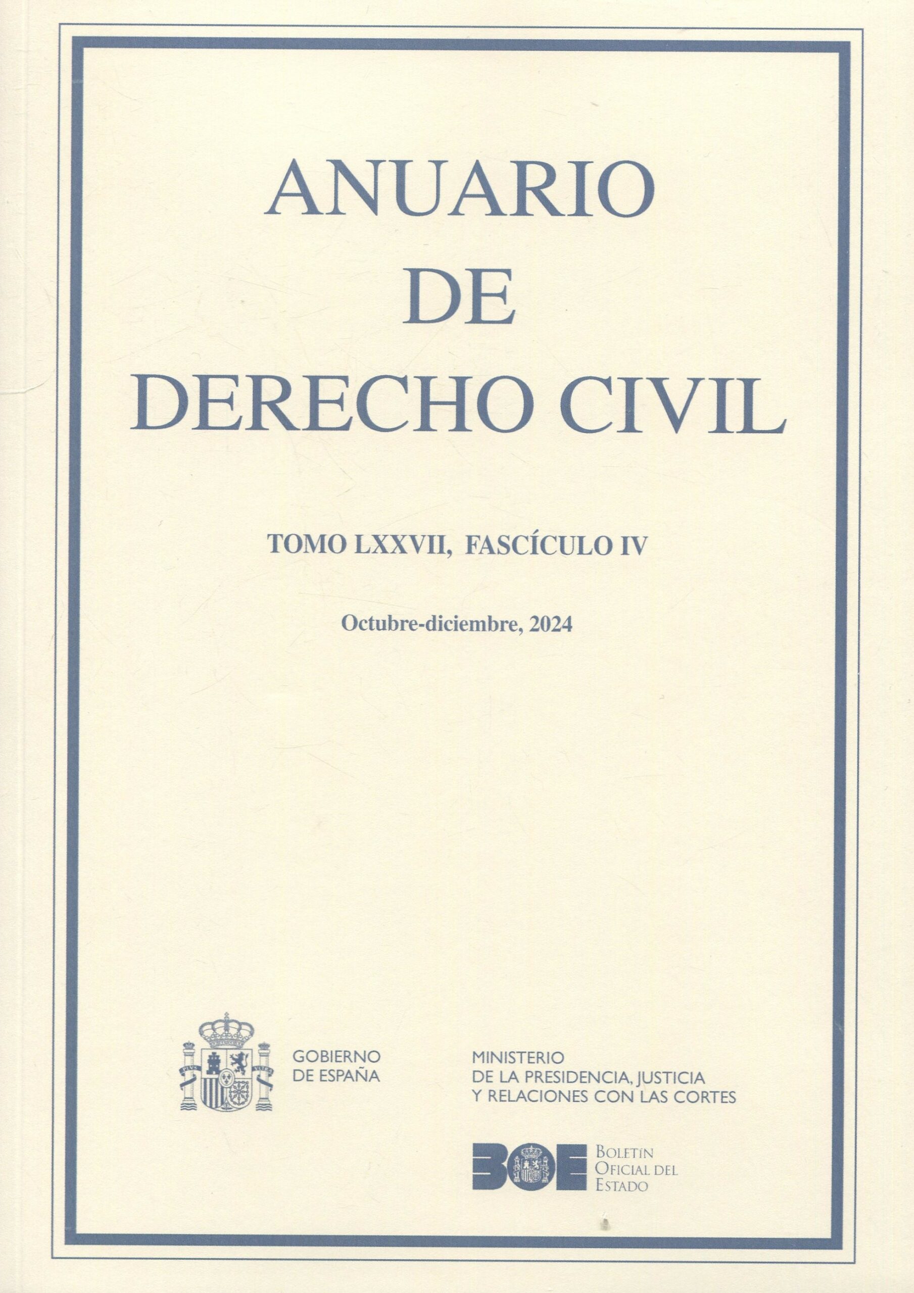 Anuario de derecho Civil LXX / 97724402103