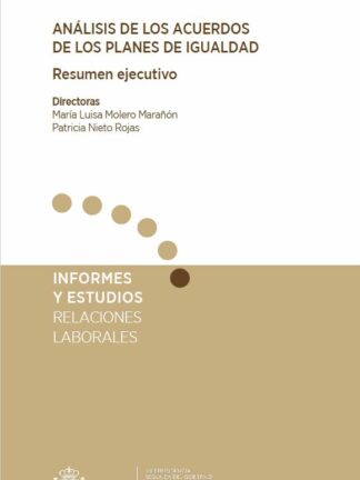 Análisis de los acuerdos de los planes de igualdad. Resumen ejecutivo
