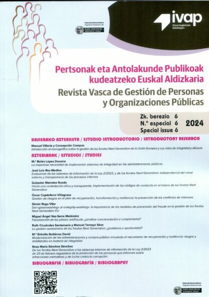 Revista Vasca de Gestión de Personas y Organizaciones Públicas Número especial 6