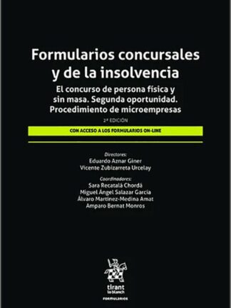 Formularios concursales y de la insolvencia. El concurso de persona física y sin masa. Segunda oportunidad. Procedimiento de microempresas