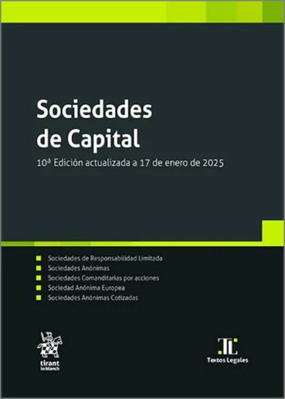 Sociedades de Capital. Edición actualizada a 17 de enero de 2025