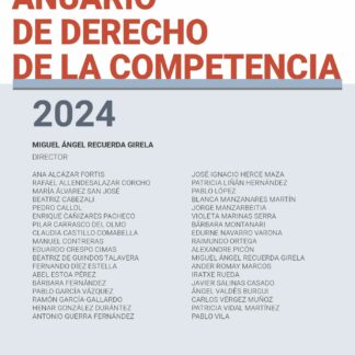 Anuario de derecho de la competencia 2024