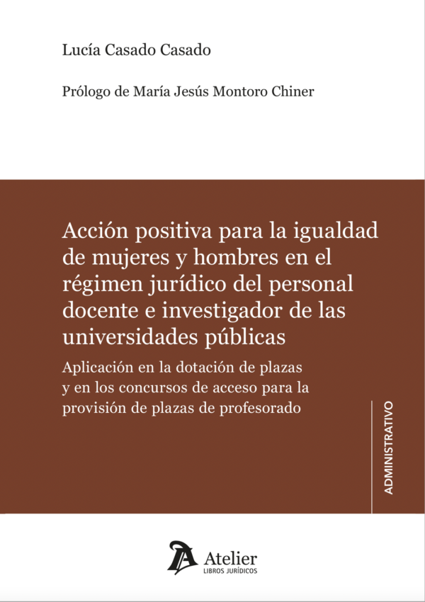 Acción positiva igualdad mujeres y hombres régimen jurídico / 9791387543426