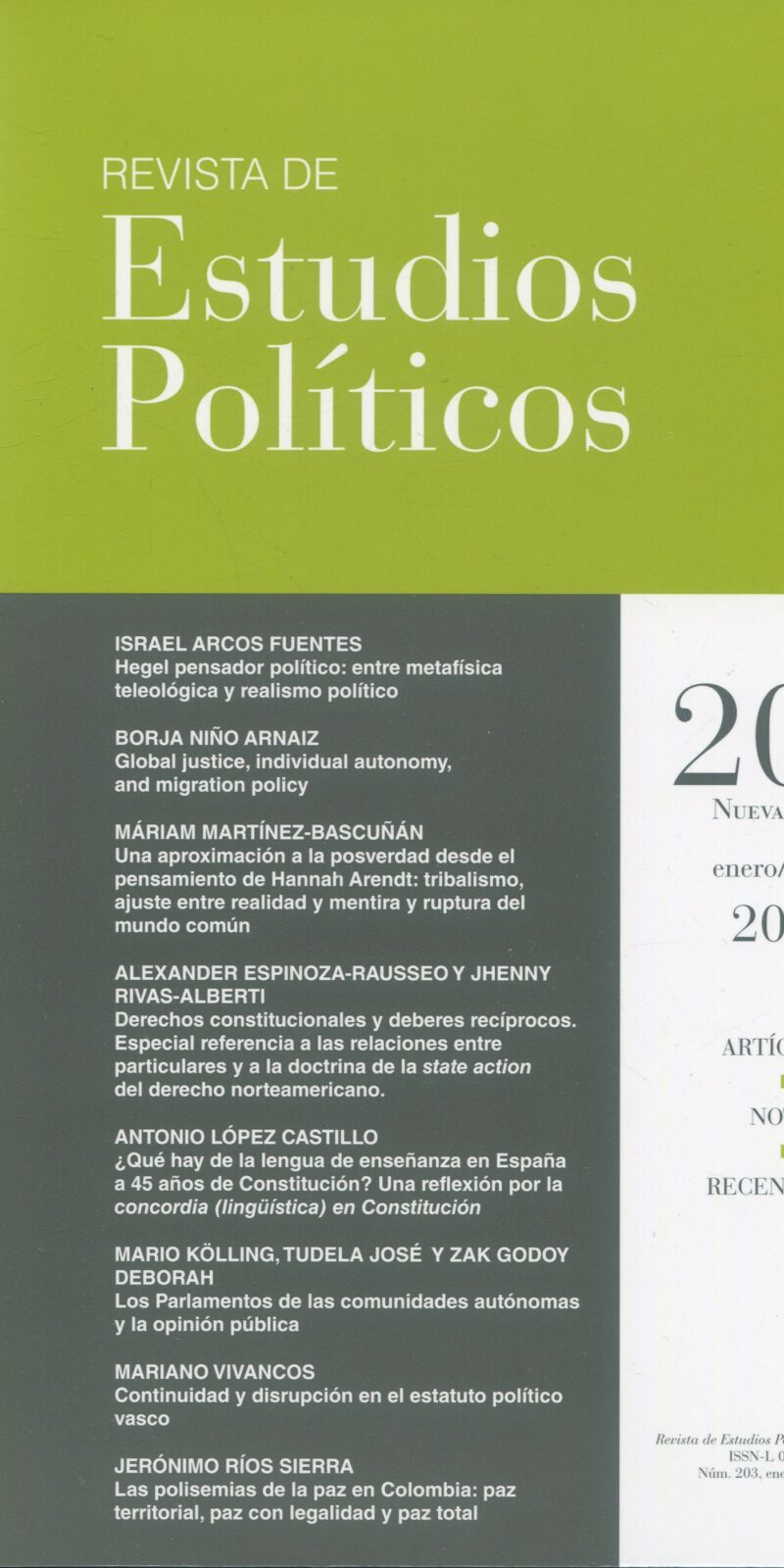 Revista de Estudios Políticos 2025