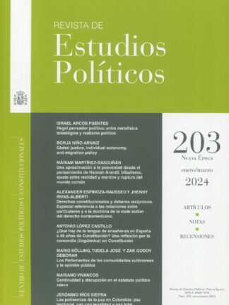 Revista de Estudios Políticos 2025 Nº 207, 208, 209 y 210. Periodicidad trimestral
