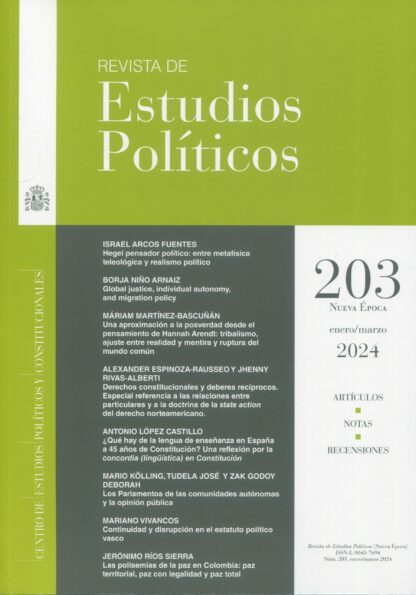 Revista de Estudios Políticos 2025 Nº 207, 208, 209 y 210. Periodicidad trimestral