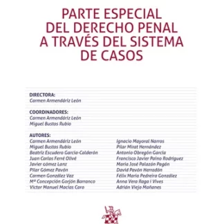 Parte especial del Derecho Penal a través del sistema de casos
