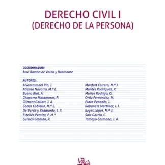 Derecho Civil I. Derecho de la persona