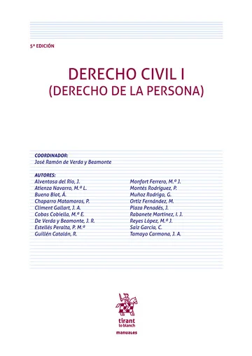 Derecho Civil I / J.R. DE VERDA Y BEAMONTE/ 9788410955387