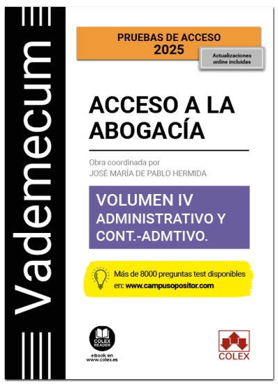 Vademecum Acceso abogacía IV / 9788411949033