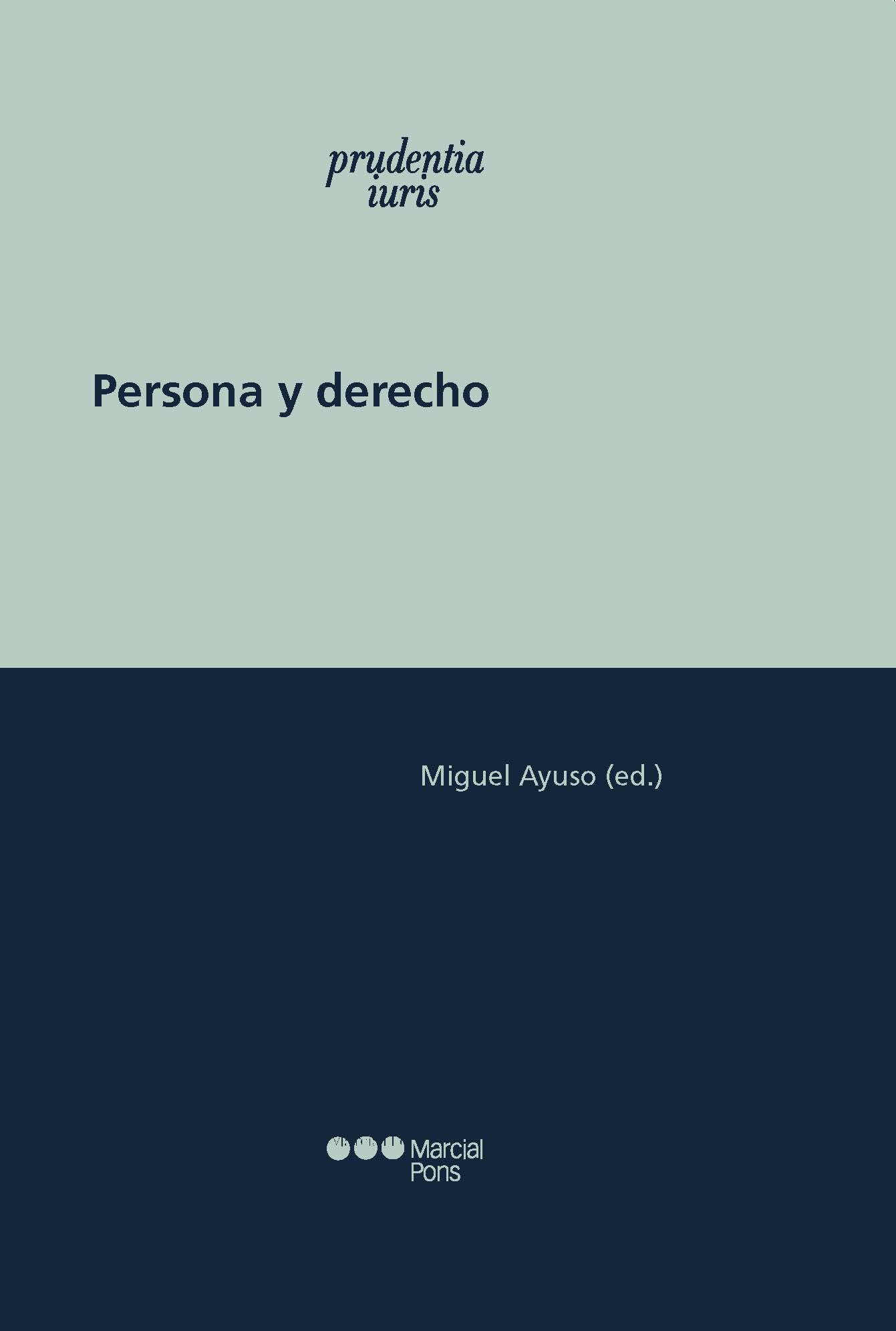 Persona y derecho / Miguel Ayuso / 9788413818948