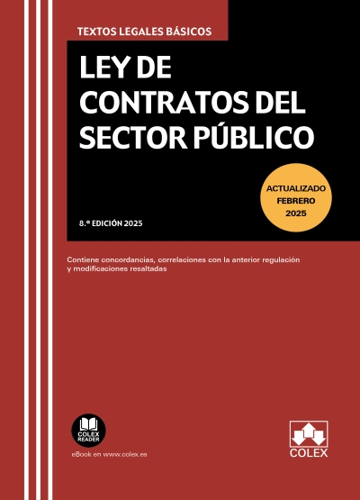 Esta obra contiene la Ley 9/2017 de 8 de noviembre, de Contratos del Sector Público con concordancias, últimas modificaciones resaltadas, correspondencias con la anterior regulación e índice analítico