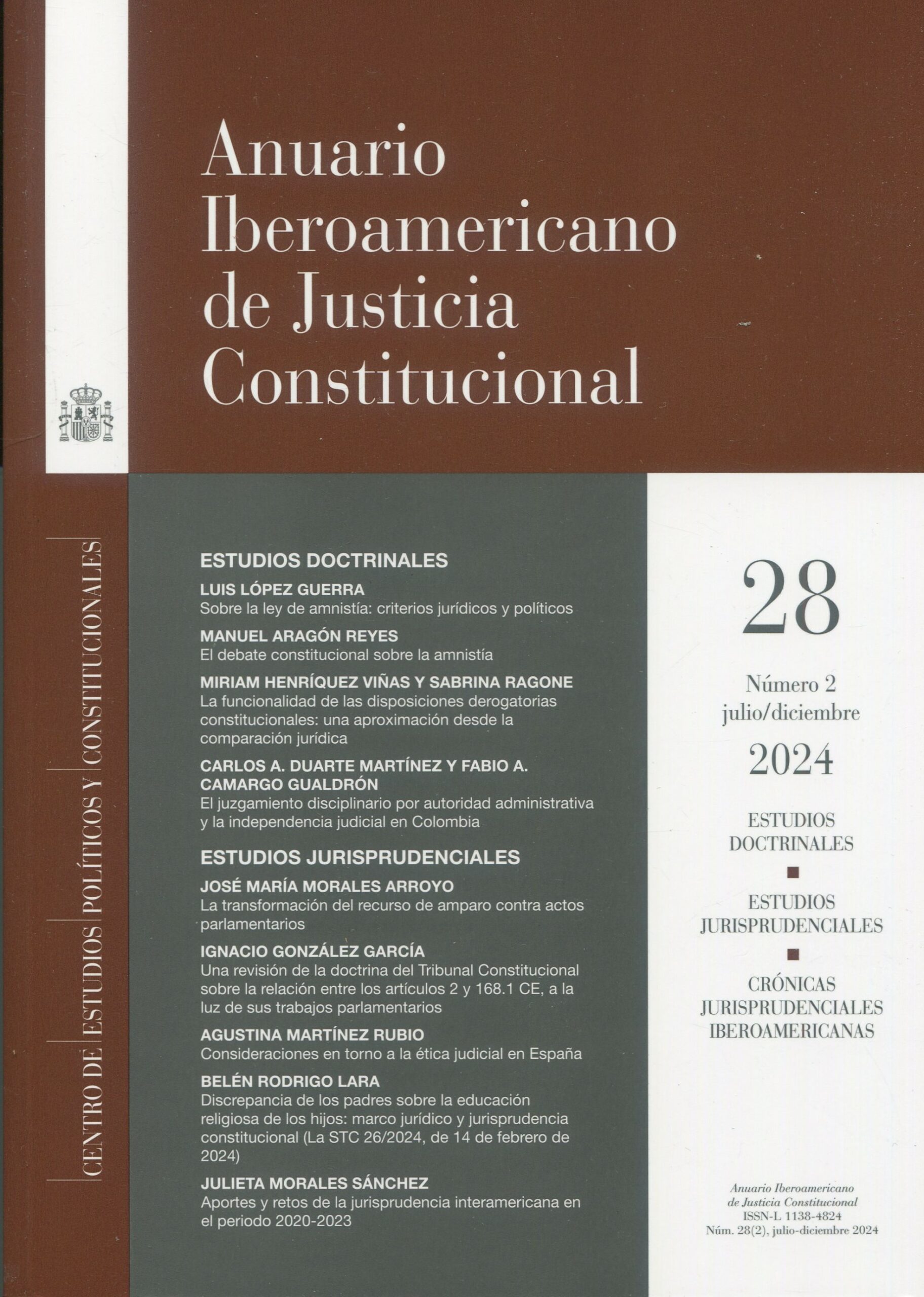 Anuario Iberoamericano de Justicia Constitucional Nº 28 (2)