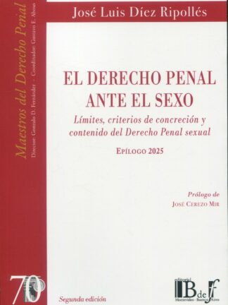 Derecho penal ante el sexo 2025. Límites, criterios de concreción y contenido del derecho penal sexual. Epílogo 2025