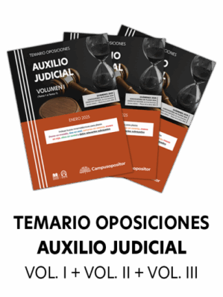 Temario oposiciones. Auxilio judicial 2025 (3 Volúmenes) EXÁMENES 2025 | Convocatoria realizada por Orden PJC/1437/2024, de 3 de diciembre