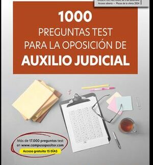 1.000 preguntas test para la oposición de Auxilio Judicial (2025)