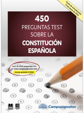 450 peguntas test sobre la Constitución Española