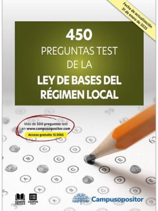 450 Preguntas test de la Ley de Bases de Régimen Local