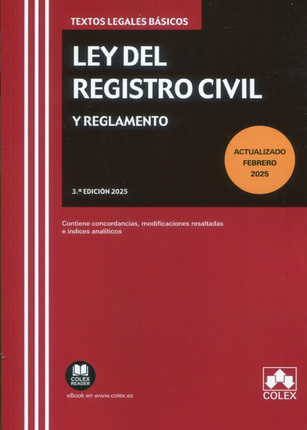 Ley del Registro Civil / 9788411949637 / COLEX