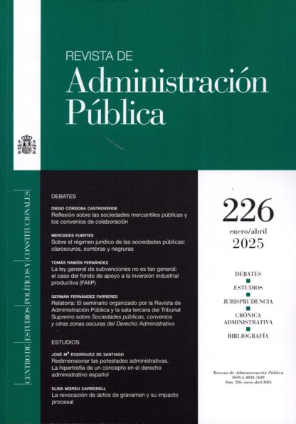 Revista de Administración Pública 226. Enero/abril 2025