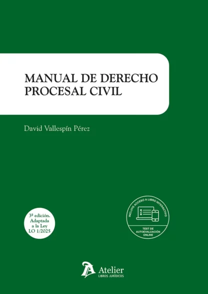 Manual de Derecho procesal civil/ D. Villaespín/ 9791387867300